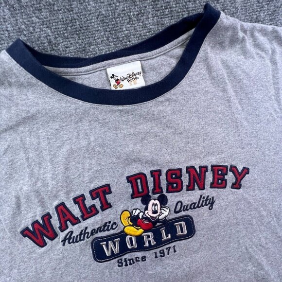 Walt Disney World Authentic Quality Adult XXL Gray T Shirt Mickey Mouse - Picture 5 of 9
